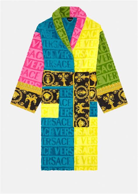 versace robe rainbow|Versace kimono.